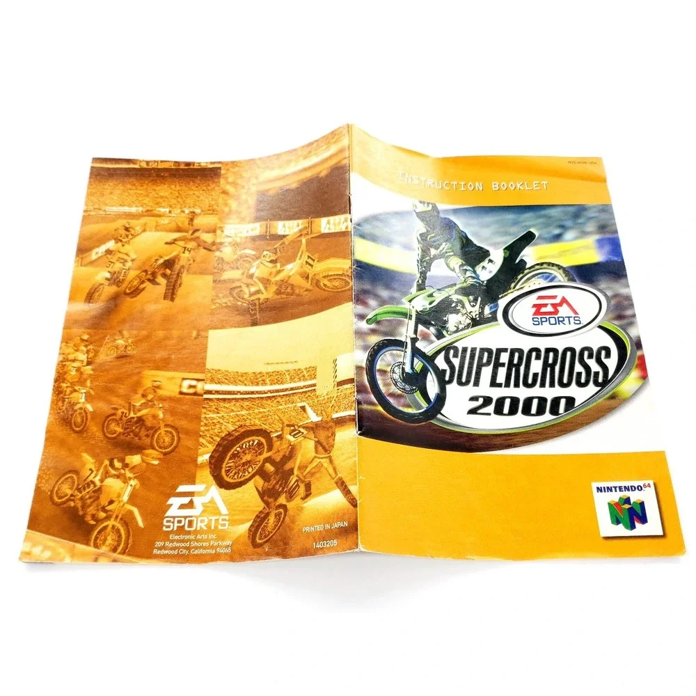 Supercross 2000 (Nintendo 64, 1999) Authentic Complete w/ Box & Manual Tested